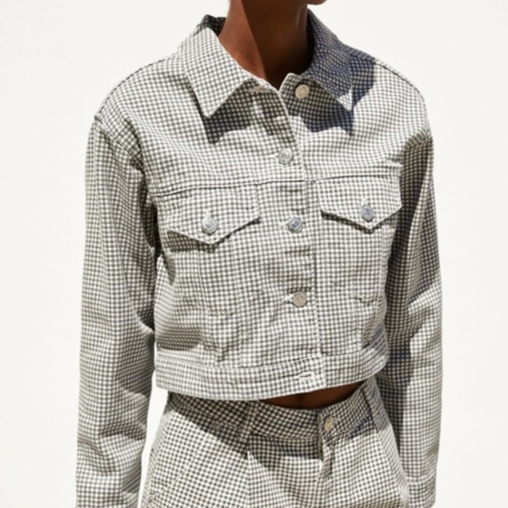 Zara gingham grey jacket